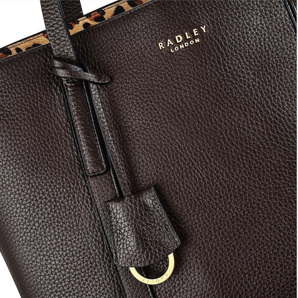 RADLEY London Museum Street Large Open-Top Tote in Dark Brown, NWT - Picture 5 of 16